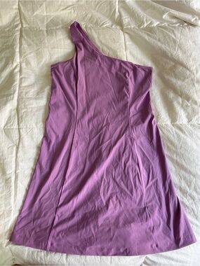 Outdoor Voices One-Shoulder Lavender Exercise Dress